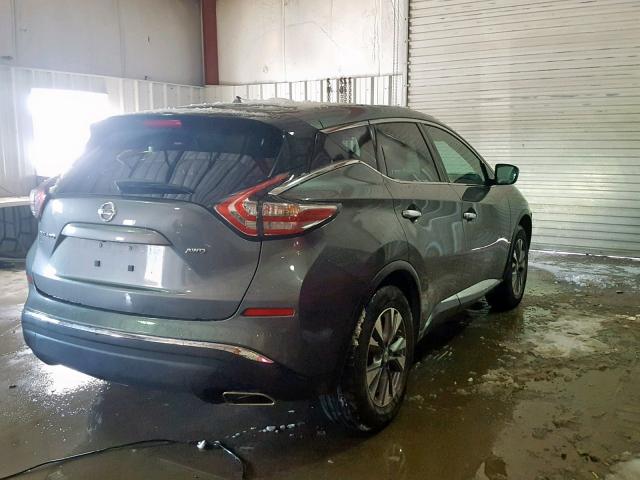 5N1AZ2MH4FN206984 - 2015 NISSAN MURANO S GRAY photo 4