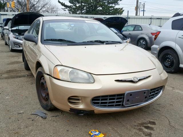 1C3EL46X21N540404 - 2001 CHRYSLER SEBRING LX TAN photo 1