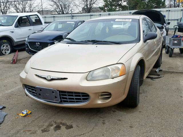 1C3EL46X21N540404 - 2001 CHRYSLER SEBRING LX TAN photo 2