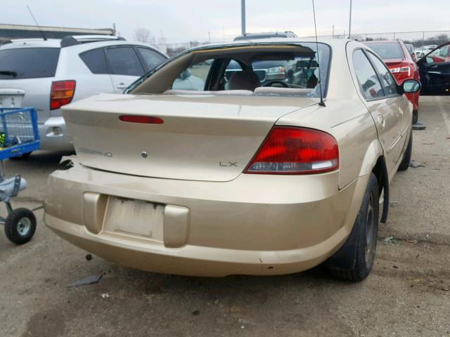 1C3EL46X21N540404 - 2001 CHRYSLER SEBRING LX TAN photo 4