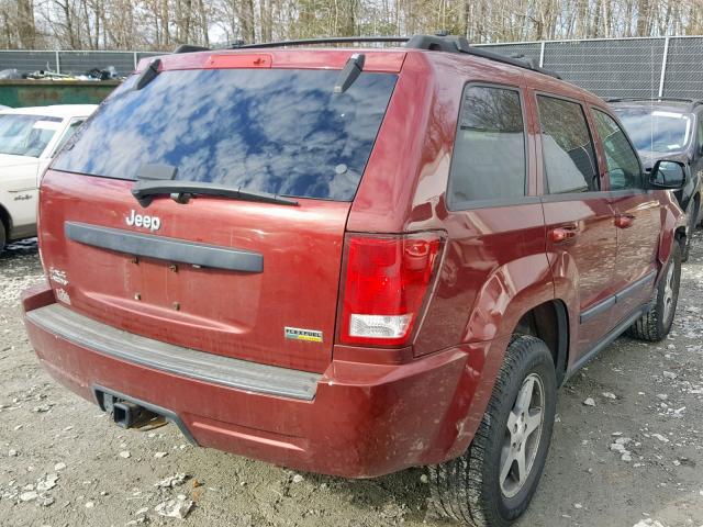 1J8HR48P37C697022 - 2007 JEEP GRAND CHER BURGUNDY photo 4