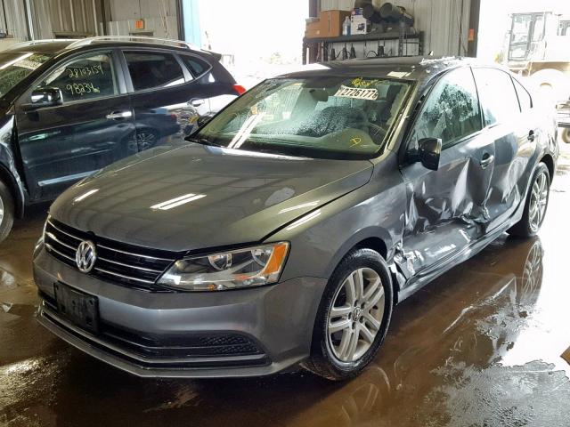 3VW2K7AJ7FM244234 - 2015 VOLKSWAGEN JETTA BASE GRAY photo 2