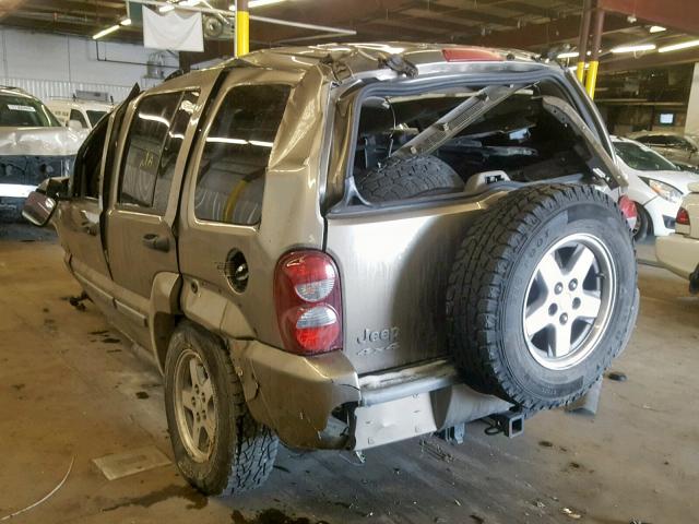 1J4GL38K05W668800 - 2005 JEEP LIBERTY RE TAN photo 3