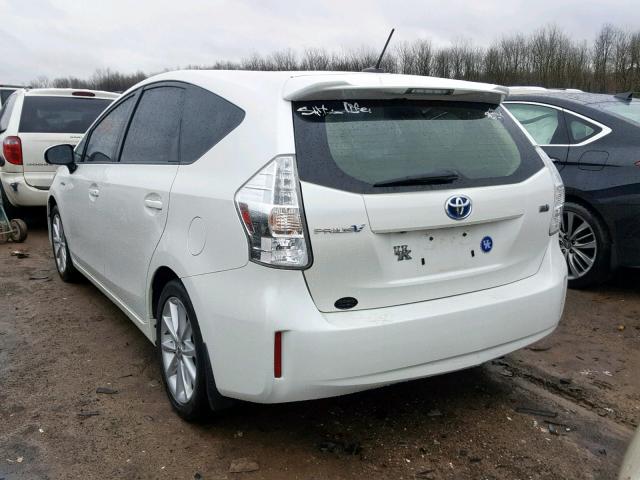 JTDZN3EU3C3143128 - 2012 TOYOTA PRIUS V WHITE photo 3