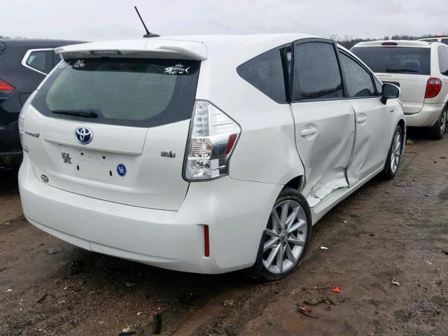 JTDZN3EU3C3143128 - 2012 TOYOTA PRIUS V WHITE photo 4