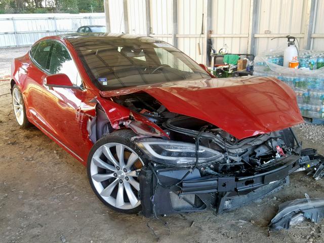 5YJSA1E23GF143994 - 2016 TESLA MODEL S RED photo 1
