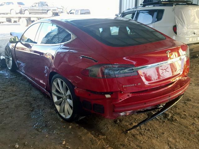 5YJSA1E23GF143994 - 2016 TESLA MODEL S RED photo 3