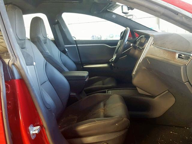 5YJSA1E23GF143994 - 2016 TESLA MODEL S RED photo 5