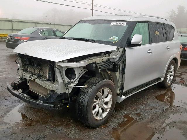 JN8AZ2NC0B9301282 - 2011 INFINITI QX56 SILVER photo 2