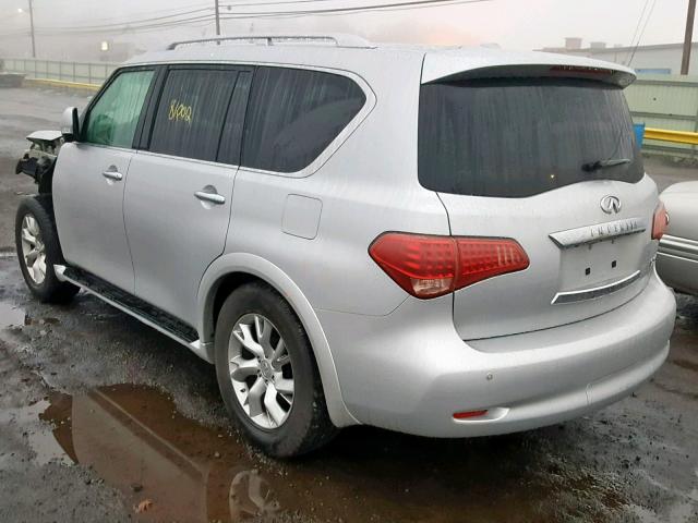 JN8AZ2NC0B9301282 - 2011 INFINITI QX56 SILVER photo 3