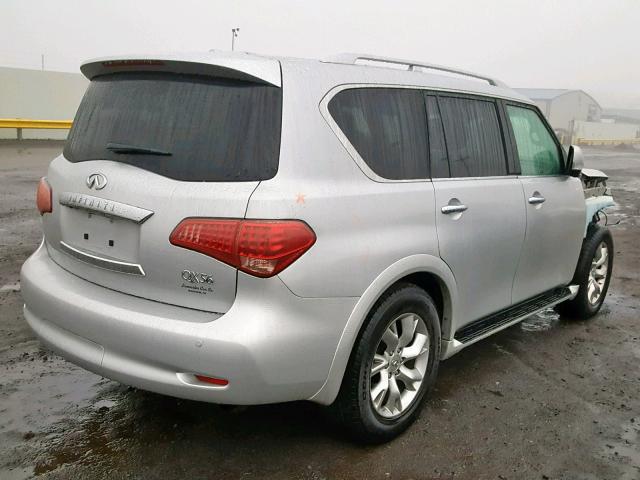 JN8AZ2NC0B9301282 - 2011 INFINITI QX56 SILVER photo 4