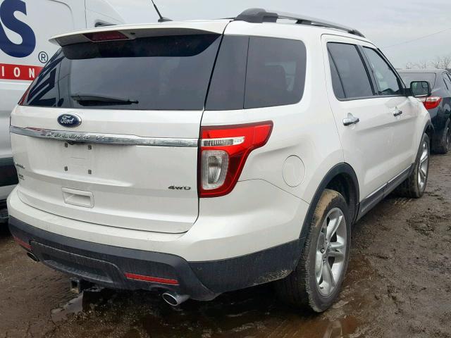 1FMHK8F8XBGA67865 - 2011 FORD EXPLORER L WHITE photo 4