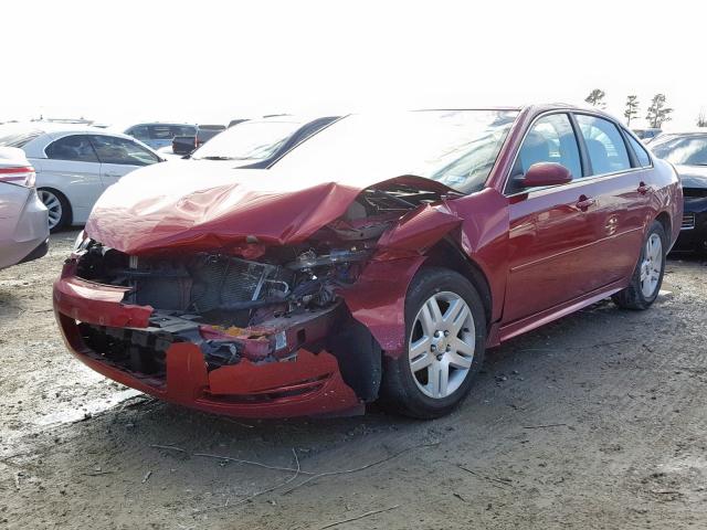 2G1WB5E32E1118219 - 2014 CHEVROLET IMPALA LIM RED photo 2