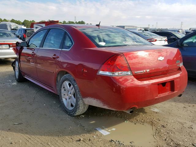 2G1WB5E32E1118219 - 2014 CHEVROLET IMPALA LIM RED photo 3