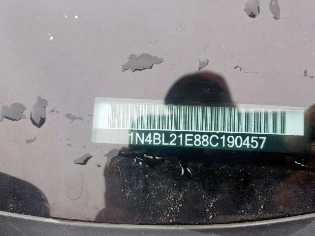 1N4BL21E88C190457 - 2008 NISSAN ALTIMA 3.5 GRAY photo 10