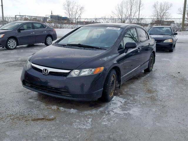 2HGFA15928H029724 - 2008 HONDA CIVIC EXL BLACK photo 2