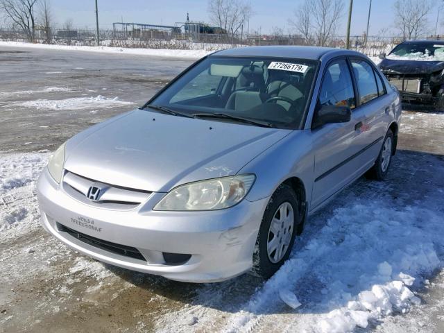 2HGES16195H001030 - 2005 HONDA CIVIC DX SILVER photo 2