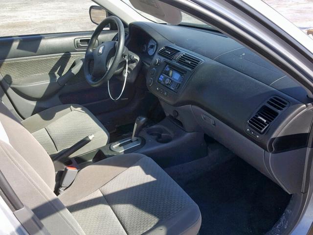 2HGES16195H001030 - 2005 HONDA CIVIC DX SILVER photo 5