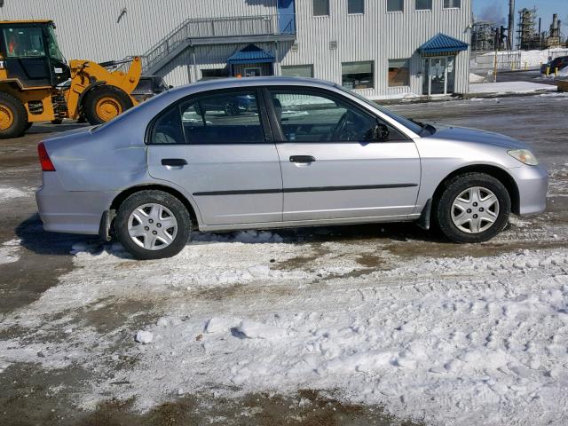 2HGES16195H001030 - 2005 HONDA CIVIC DX SILVER photo 9