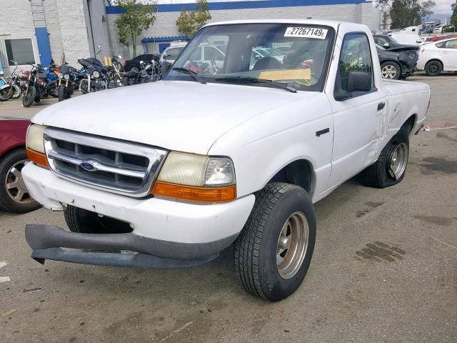 1FTYR10C9XUB72829 - 1999 FORD RANGER WHITE photo 2