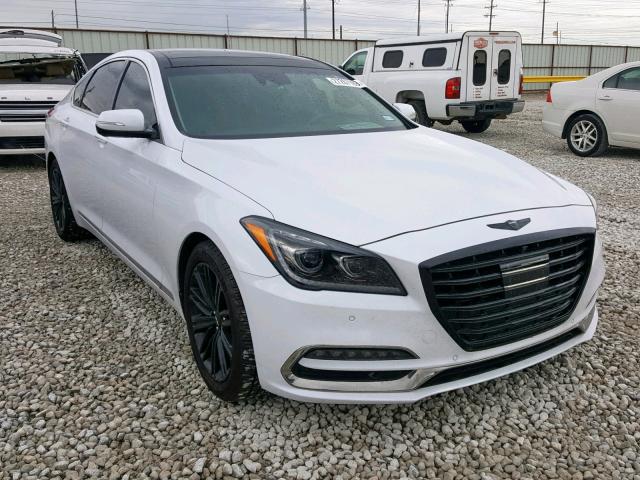 KMHGN4JE4JU264460 - 2018 GENESIS G80 BASE WHITE photo 1