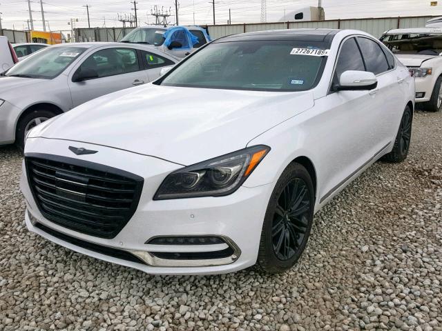 KMHGN4JE4JU264460 - 2018 GENESIS G80 BASE WHITE photo 2