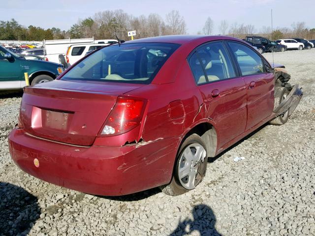 1G8AJ55F47Z177968 - 2007 SATURN ION LEVEL RED photo 4