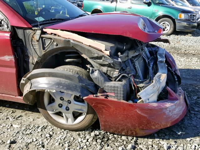 1G8AJ55F47Z177968 - 2007 SATURN ION LEVEL RED photo 9