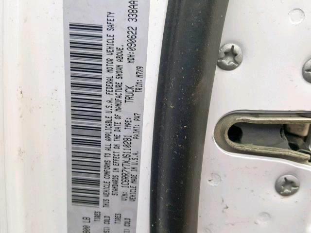 1C6RR7YTXJS110281 - 2018 RAM 1500 REBEL თეთრი ფოტო 10