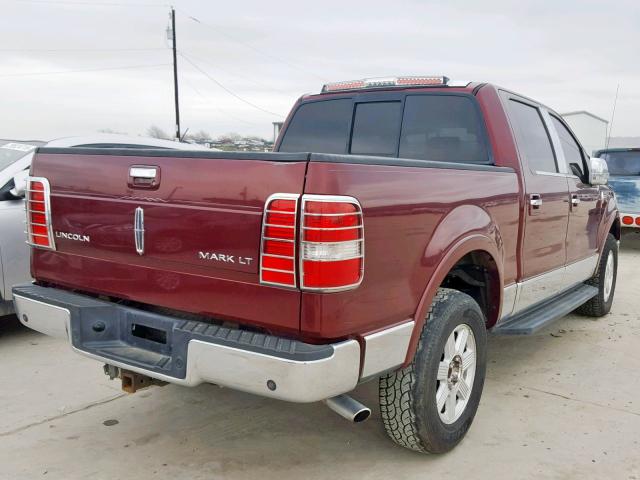 5LTPW18506FJ02324 - 2006 LINCOLN MARK LT BURGUNDY photo 4