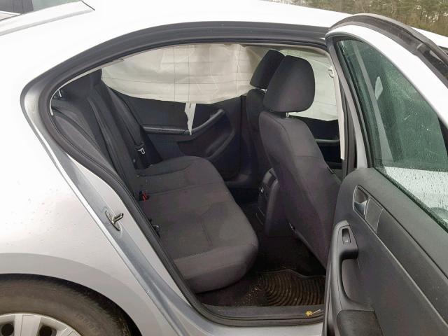 3VW2K7AJ9DM295750 - 2013 VOLKSWAGEN JETTA BASE Արծաթագույն լուսանկար 6