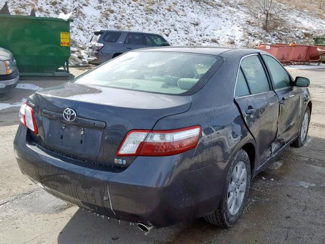 4T1BB46K18U061604 - 2008 TOYOTA CAMRY HYBR CHARCOAL photo 4