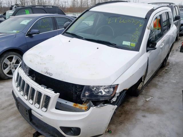 1C4NJDBB2ED879462 - 2014 JEEP COMPASS SP WHITE photo 2