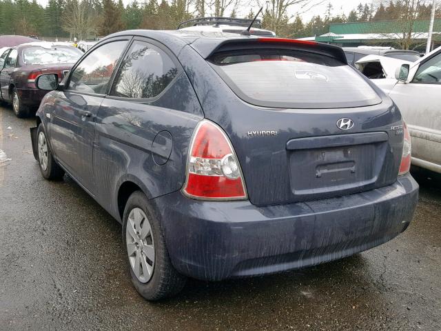 KMHCM3AC8AU176604 - 2010 HYUNDAI ACCENT BLU BLUE photo 3