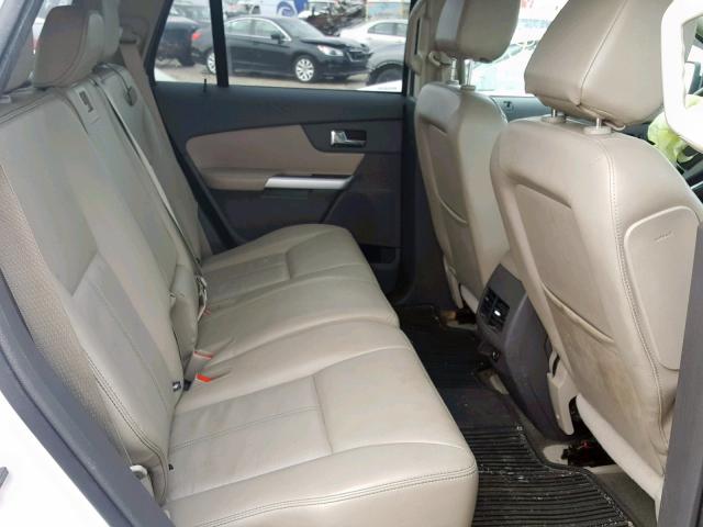 2FMDK3JC2DBC41127 - 2013 FORD EDGE SEL WHITE photo 6