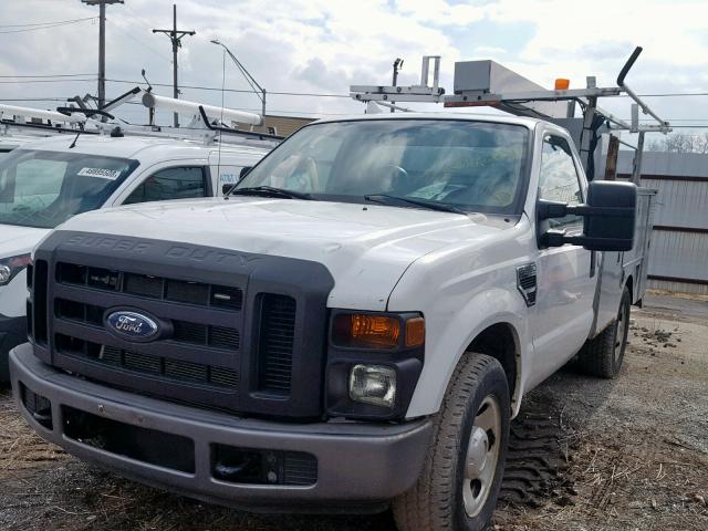 1FDWF30538EC89486 - 2008 FORD F350 SRW S WHITE photo 2