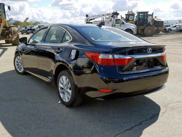 JTHBW1GGXE2066775 - 2014 LEXUS ES 300H BLACK photo 3