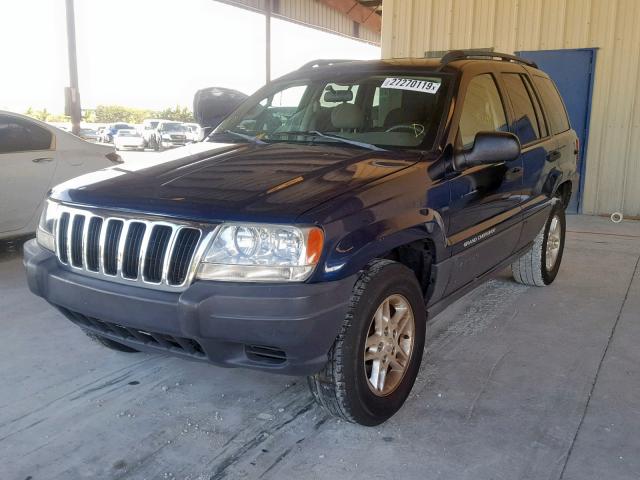 1J4GX48SX3C591443 - 2003 JEEP GRAND CHER BLUE photo 2