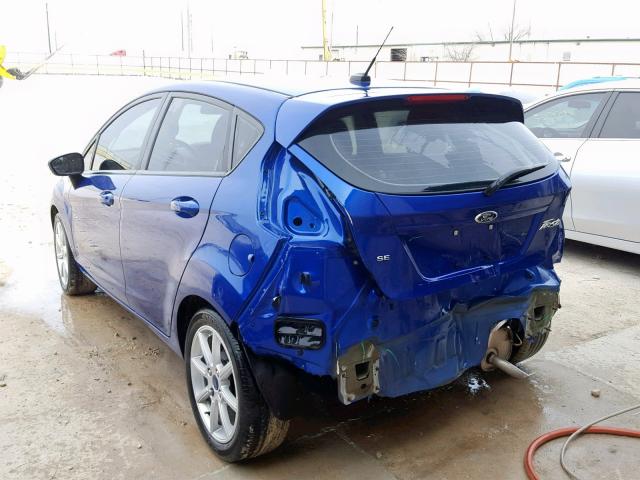 3FADP4EJ6FM121066 - 2015 FORD FIESTA SE BLUE photo 3