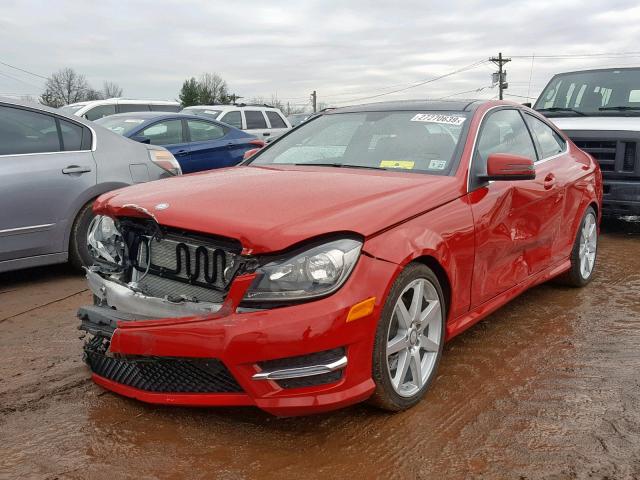 WDDGJ8JB8FG369110 - 2015 MERCEDES-BENZ C 350 4MAT RED photo 2