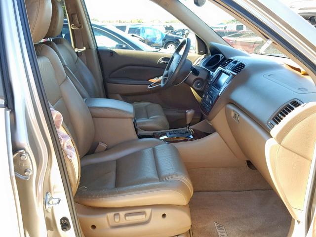 2HNYD18825H560235 - 2005 ACURA MDX TOURIN GOLD photo 5