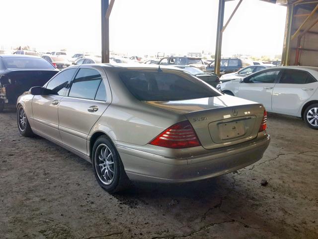 WDBNG75J23A336922 - 2003 MERCEDES-BENZ S 500 TAN photo 3