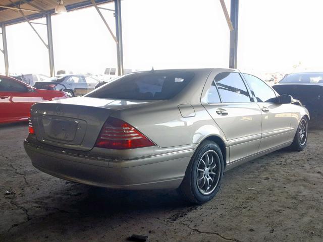 WDBNG75J23A336922 - 2003 MERCEDES-BENZ S 500 TAN photo 4