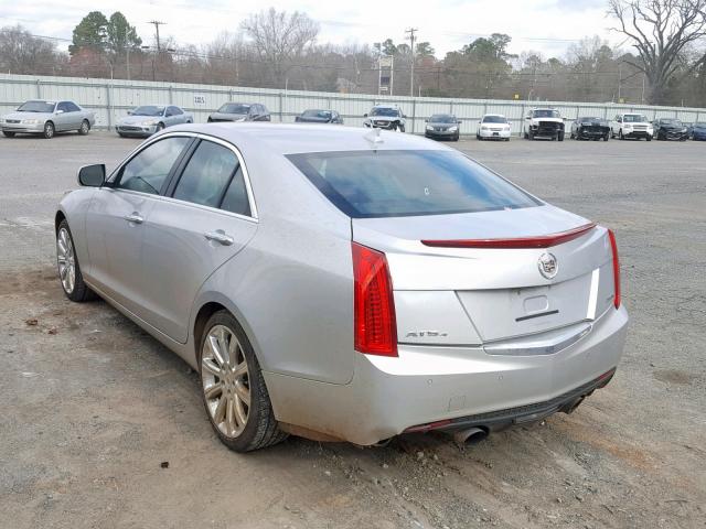 1G6AH5RX6D0162881 - 2013 CADILLAC ATS LUXURY SILVER photo 3