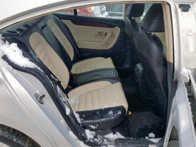 WVWHN7AN2BE721515 - 2011 VOLKSWAGEN CC LUXURY SILVER photo 6