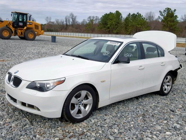 WBANE53547CW60334 - 2007 BMW 525 I WHITE photo 2