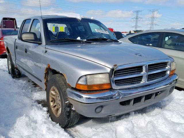 1B7GL2AX81S123290 - 2001 DODGE DAKOTA QUA SILVER photo 1