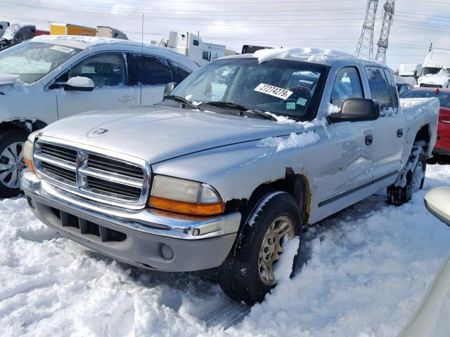 1B7GL2AX81S123290 - 2001 DODGE DAKOTA QUA SILVER photo 2