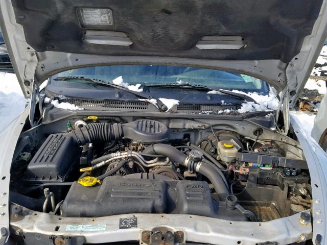 1B7GL2AX81S123290 - 2001 DODGE DAKOTA QUA SILVER photo 7