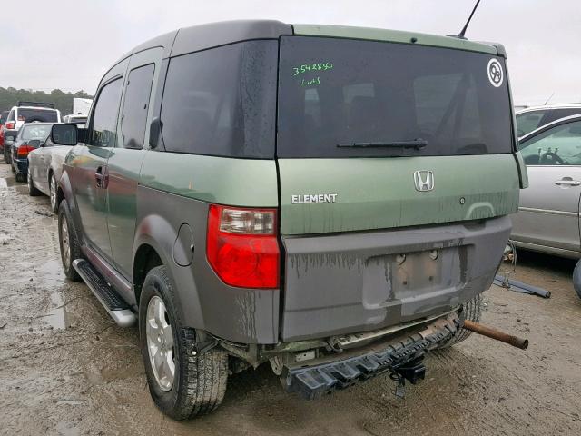 5J6YH286X5L031417 - 2005 HONDA ELEMENT EX GREEN photo 3